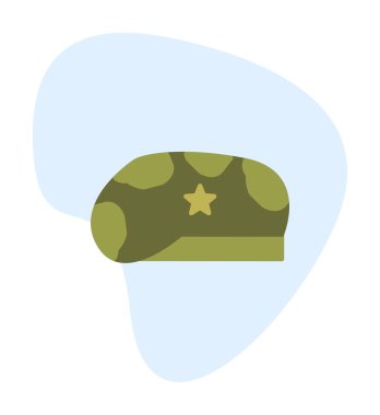 Askeri Şapka ikon vektör illüstrasyonu