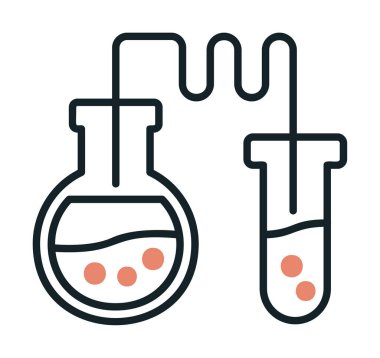 Test tüplü kimya laboratuvarı. Kimya konsepti                                             