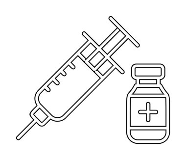 Basit insülin simgesi, vektör illüstrasyonu