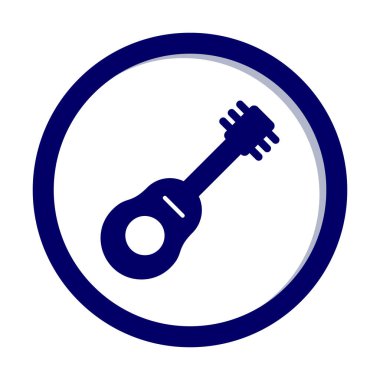 Basit yaratıcı gitar simgesi illüstrasyonu 