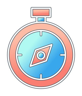 pusula ikon vektör illüstrasyon tasarımı