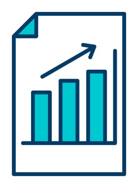 büyüyen grafik, bar grafiği vektör çizimi