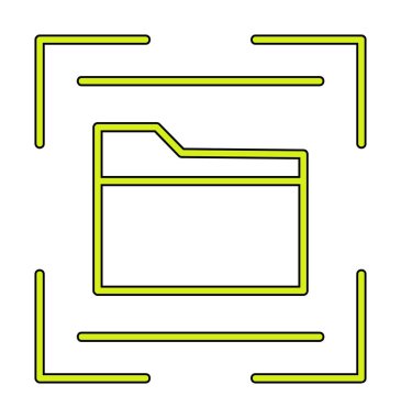 düz Dizin Tarayıcı simgesi vektör illüstrasyon tasarımı