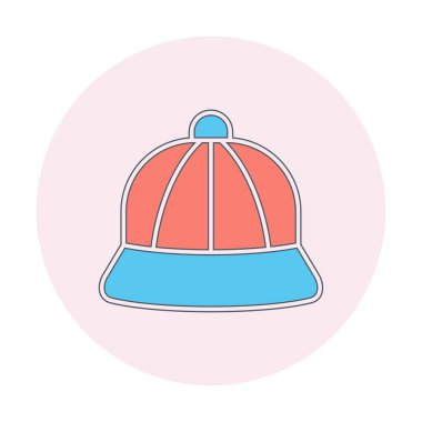 kapsül düz simgesi, vektör illüstrasyonu 