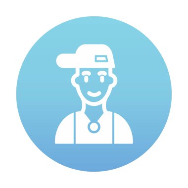 Rapçi. Web simgesi basit illüstrasyon