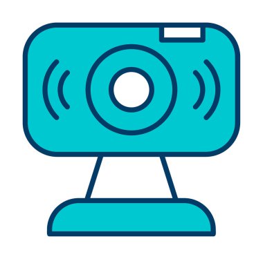 Web kamerası. Web simgesi basit illüstrasyon                   