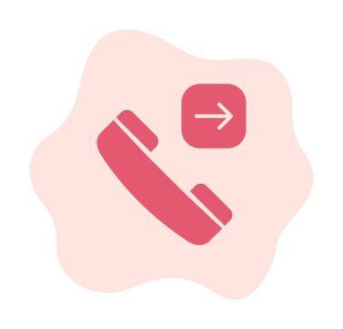 Giden telefon simgesi vektör çizimi tasarımı