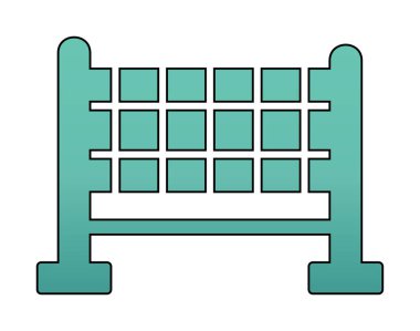 voleybol net simge vektör çizim