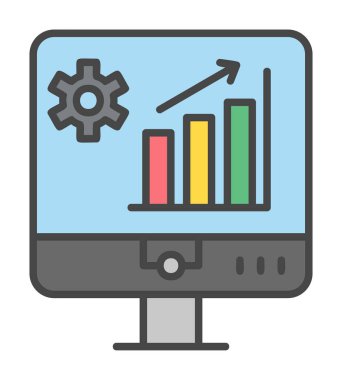 Pazar analiz simgesi vektör illüstrasyonu