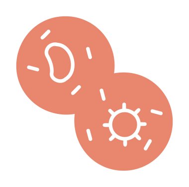 Mitoz web simgesi, vektör illüstrasyonu