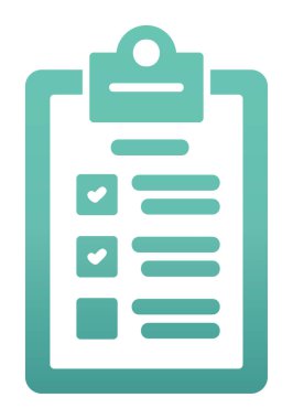 kontrol listesi simgesi, vektör illüstrasyonu 