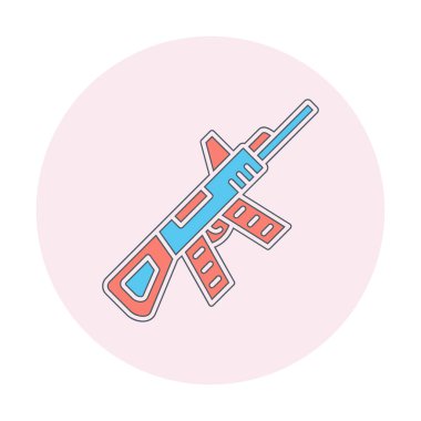 Makine Tüfeği vektör illüstrasyonu