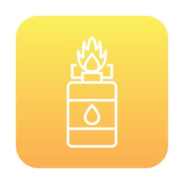 düz Kamp Gaz ikonu vektör çizimi 