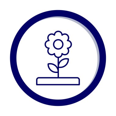 güzel düz çiçek vektör çizimi   