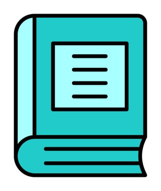 Kitap. Web simgesi basit illüstrasyon