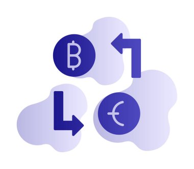 para değişimi simgesi, vektör illüstrasyonu 