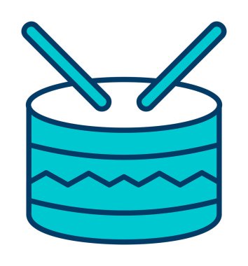 davul simgesi doğrusal işaret tasarımı