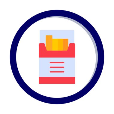 Sigara Kutusu Web simgesi, vektör illüstrasyonu 