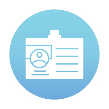 ID kart simgesi vektör illüstrasyonu                                  