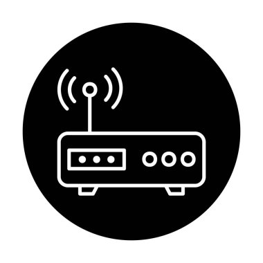 Basit Modem simgesi vektör illüstrasyonu