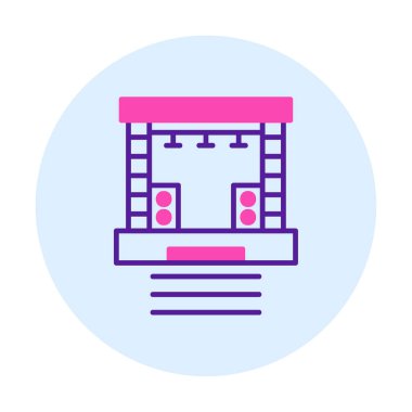 sahne ikonu vektör illüstrasyonu 