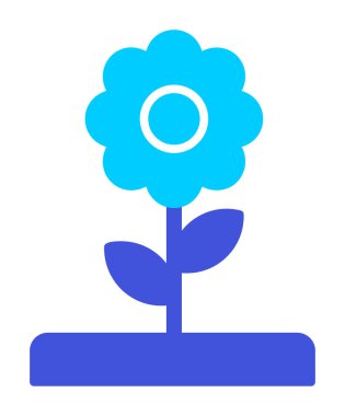 güzel düz çiçek vektör çizimi   