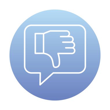 Hoşlanmıyorum. Web simgesi basit illüstrasyon 