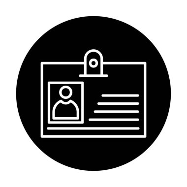 ID kart simgesi vektör illüstrasyonu                                  