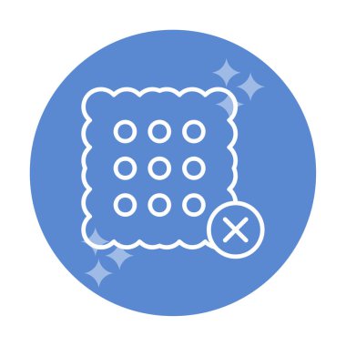 Basit Şekersiz simge, vektör illüstrasyonu