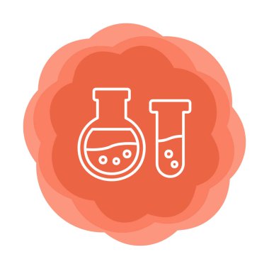 Matara ikonu. Laboratuvar ekipmanları. vektör illüstrasyonu.                     