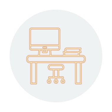 bilgisayar Resepsiyon simge vektör çizim 