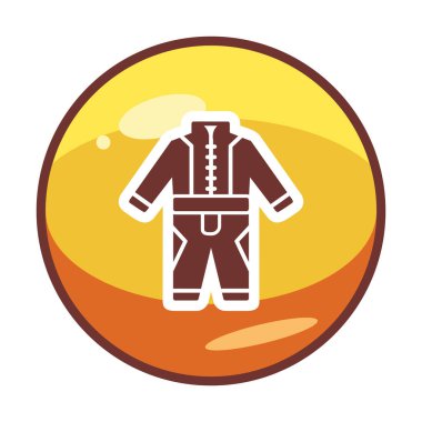 Race Suit web simgesi, vektör illüstrasyonu