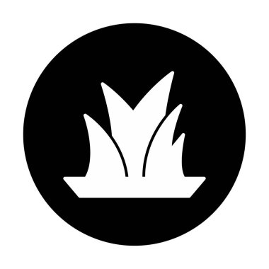 Çim simgesi, vektör illüstrasyonu 