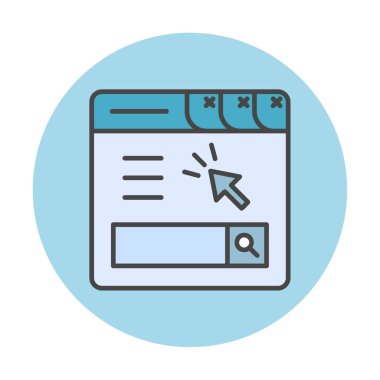 Basit web sayfası simgesi, vektör illüstrasyonu