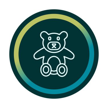  Oyuncak Ayı simgesi vektörü, illüstrasyon