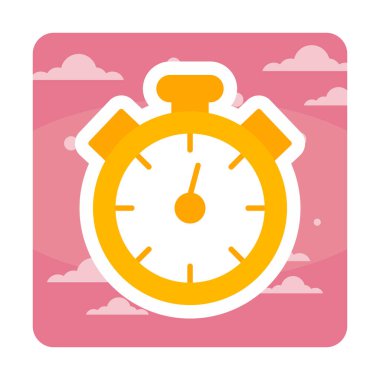 Basit düz kronometre vektör çizimi