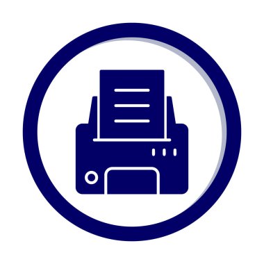 Yazıcı simgesi vektör illüstrasyonu