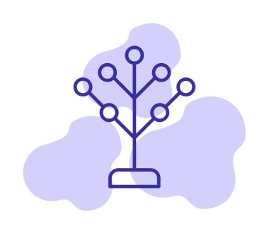 Basit filogenetik simge, vektör illüstrasyonu