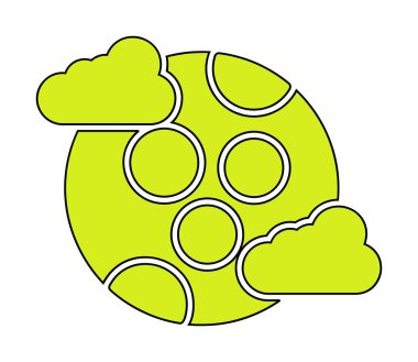 Dolunay düz ikonu. vektör illüstrasyonu 