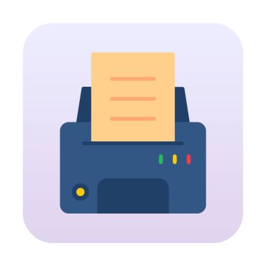 Yazıcı simgesi vektör illüstrasyonu