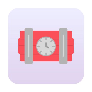 Zaman bombası ikonu vektör illüstrasyonu.