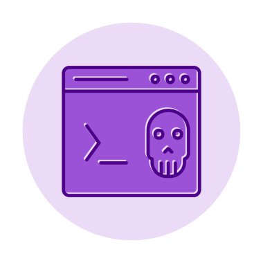 bilgisayar terminali simgesi, vektör illüstrasyonu basit tasarım