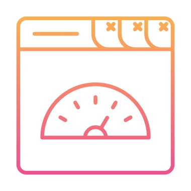 Sayfa hız simgesi, vektör illüstrasyonu