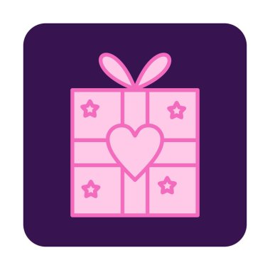 hediye kutusu ikon vektör çizimi tasarımı 