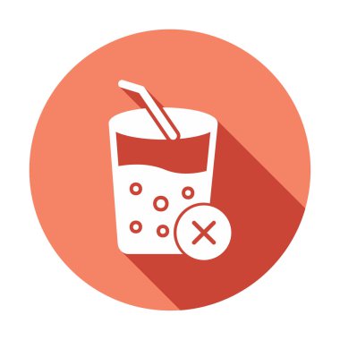 Meyve suyu işareti yok. Web simgesi basit illüstrasyon 