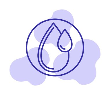 su damlası ağ simgesi, vektör illüstrasyonu 