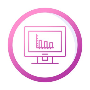 Basit Analitik simge, vektör illüstrasyonu