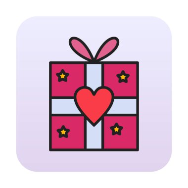 hediye kutusu ikon vektör çizimi tasarımı 