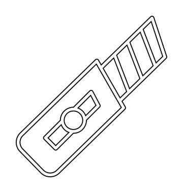 Basit düz kesiciler. Web simgesi illüstrasyonu