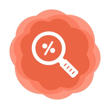 İndirimli Arama ikonu vektör illüstrasyonu